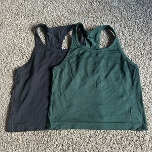lululemon athletica Racerback Tank Tops in Forest Green and Black